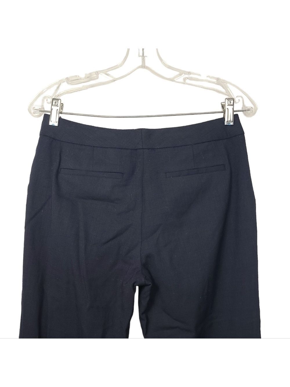 Elie Tahari Navy Blue Virgin Wool Pants 4 - Picture 5 of 8